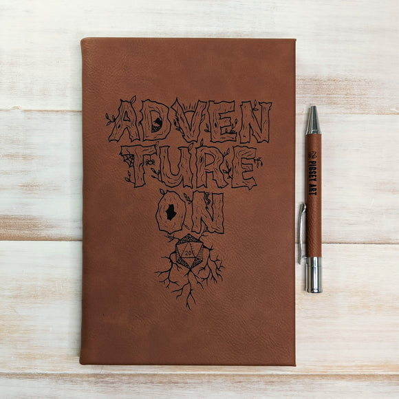 Adventure On - Vegan Leather Journal, Small