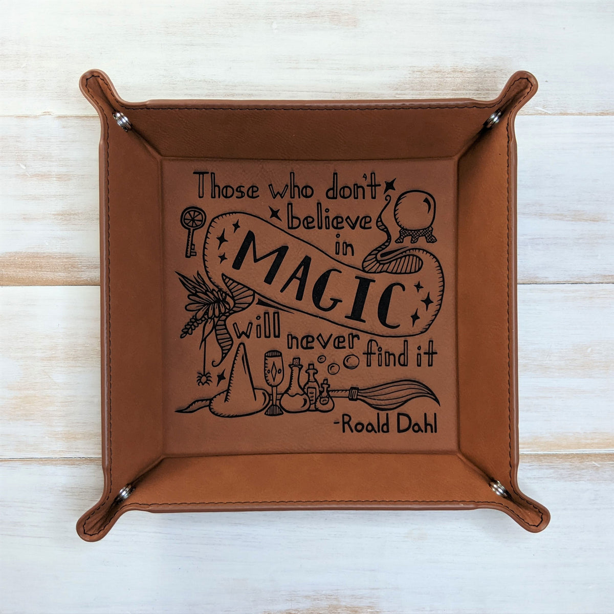 Believe in Magic - Vegan Leather Dice Tray – Pigsey Art