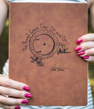 The Road Goes Ever On and On - Vegan Leather Journal, Large