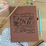 Believe in Magic - Vegan Leather Journal, Large