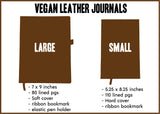 The Road Goes Ever On and On - Vegan Leather Journal, Large