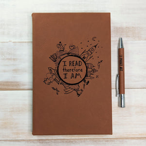 I Read Therefore I Am - Vegan Leather Journal, Small