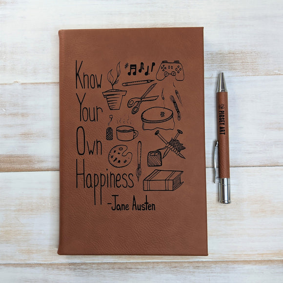 Know Your Own Happiness - Vegan Leather Journal, Small