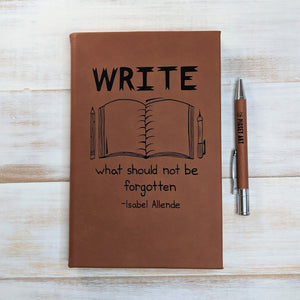 Write What Should not be Forgotten - Vegan Leather Journal, Small
