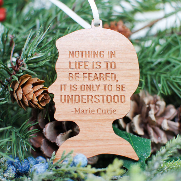 Marie Curie Wood Ornament