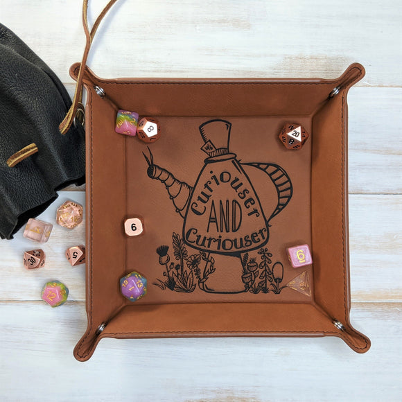Curiouser and Curiouser - Vegan Leather Dice Tray