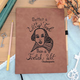 Better a Witty Fool - Vegan Leather Journal, Large